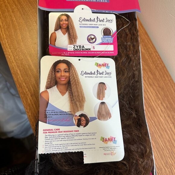 Janet Collection Zyra Extended Part Lace Wig – Choco Blonde Ombre - Picture 5 of 6